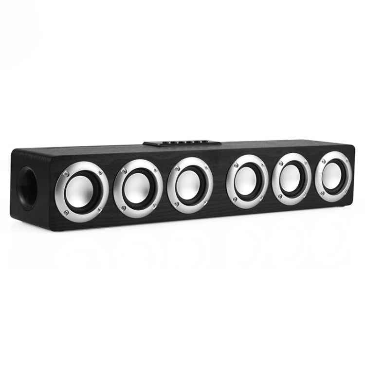 M1 Bluetooth Speaker Alarm Clock Wooden Wireless Desktop Loudspeaker