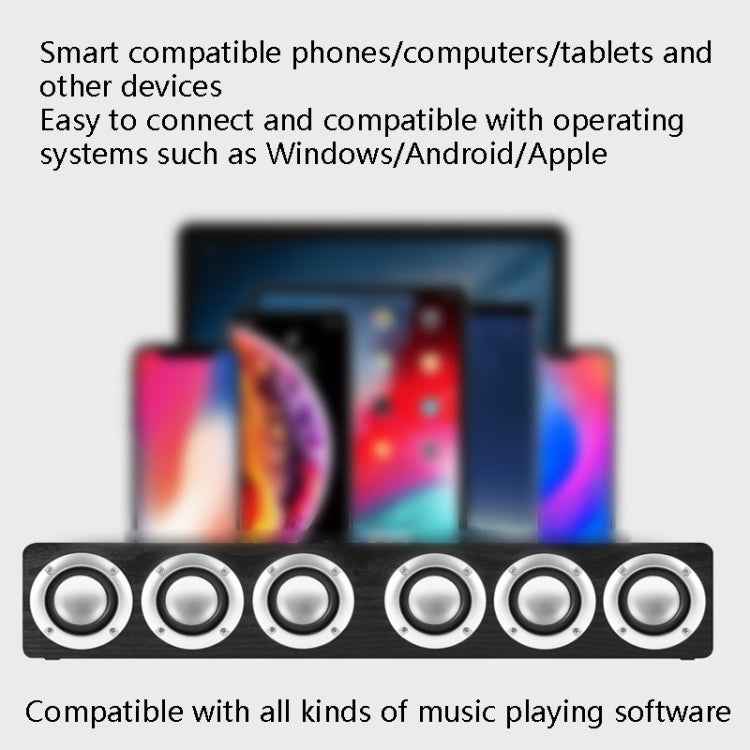 M1 Bluetooth Speaker Alarm Clock Wooden Wireless Desktop Loudspeaker