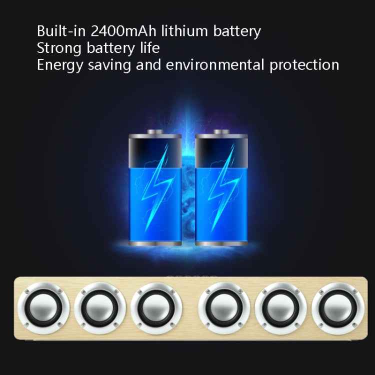 M1 Bluetooth Speaker Alarm Clock Wooden Wireless Desktop Loudspeaker