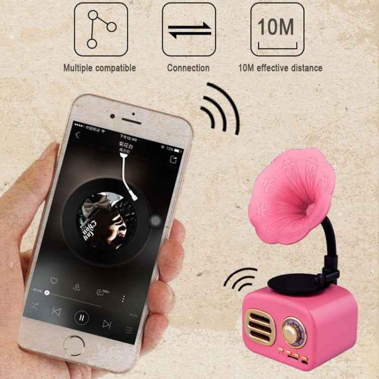 Ft-05 Wireless Retro Bluetooth Speaker Gramophone Mini Player