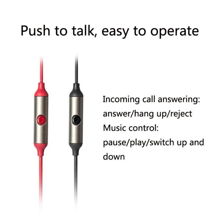 Edifier H230P In-Ear Subwoofer 3.5mm Wire-Controlled Sports Earphone With Microphone, Cable Length:1.3m