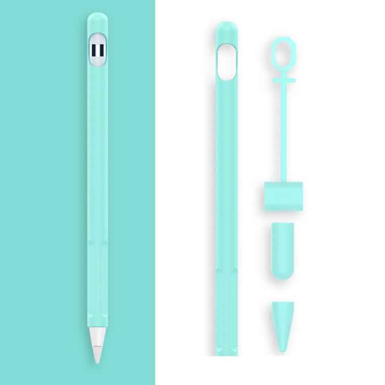 2 Sets 4 In 1 Stylus Silicone Protective Cover + Anti-Lost Rope Set For Apple Pencil 1