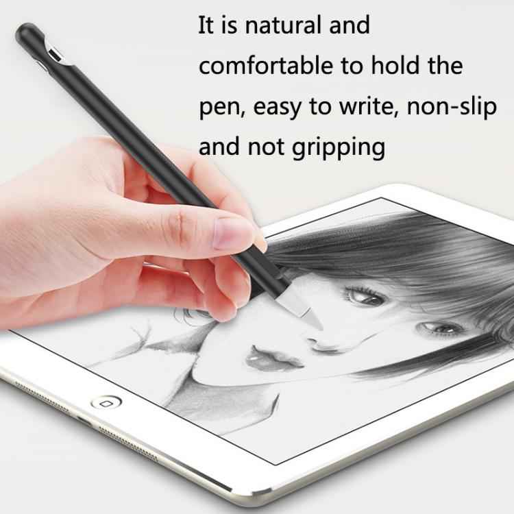 2 Sets 4 In 1 Stylus Silicone Protective Cover + Anti-Lost Rope Set For Apple Pencil 1