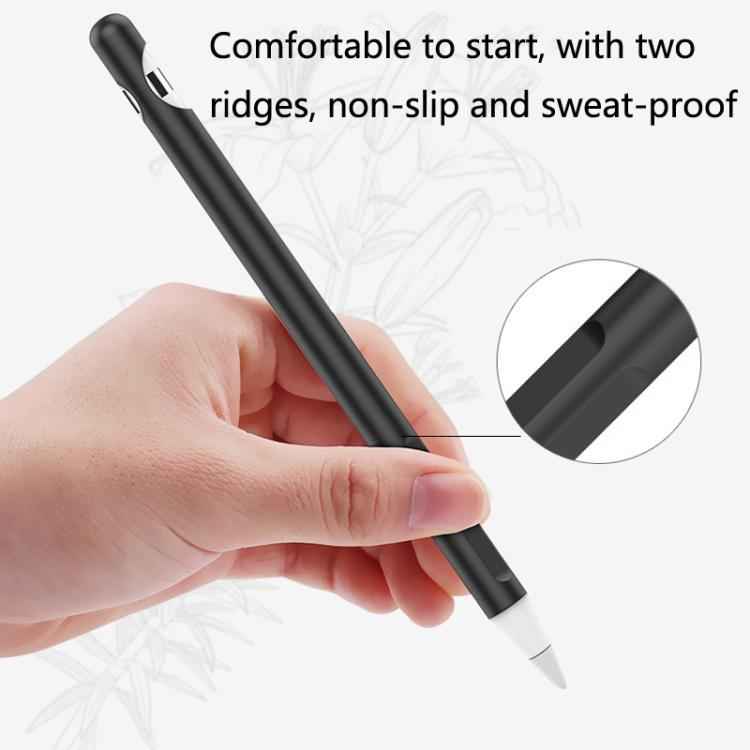2 Sets 4 In 1 Stylus Silicone Protective Cover + Anti-Lost Rope Set For Apple Pencil 1