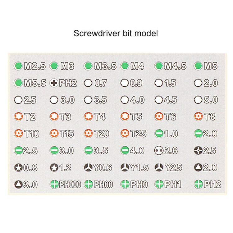 Obadun 9802B 52 in 1 Aluminum Alloy Handle Hardware Tool Screwdriver Set Home Precision Screwdriver Mobile Phone Disassembly Tool