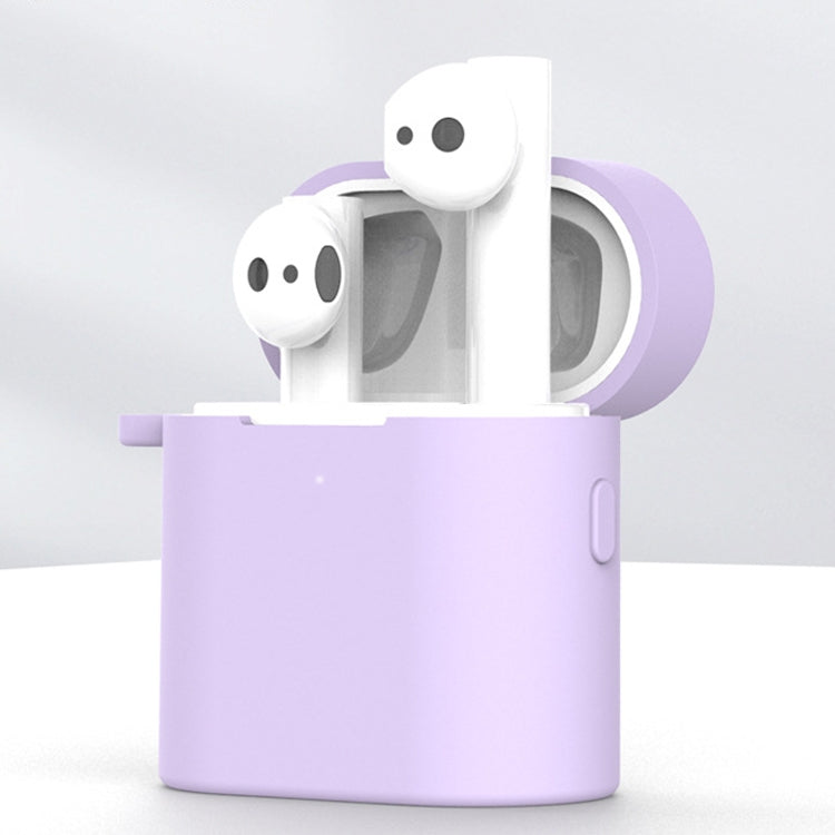 3 PCS For Xiaomi Air 3 in 1 Earphone Silicone Protective Case + Anti-lost Rope + Hook Set, Green, Purple, Pink, Black, Blue, Grey