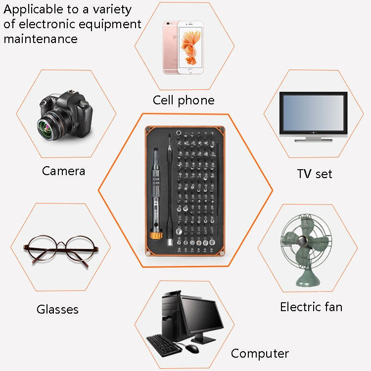 Obadun 9801 68 In 1 Screwdriver Set Manual Batch Glasses Screwdriver Hardware Repair Tool