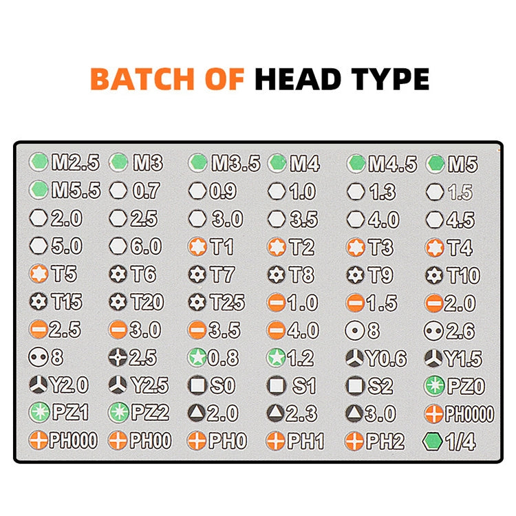 Obadun 9801 68 In 1 Screwdriver Set Manual Batch Glasses Screwdriver Hardware Repair Tool