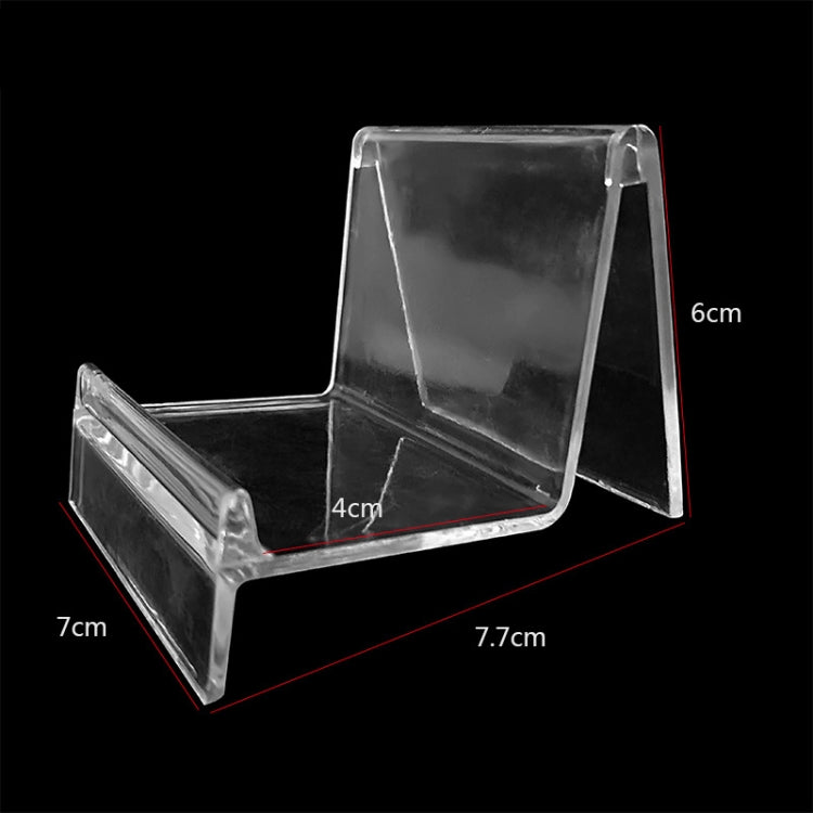 10 PCS Thickened Transparent Wallet Holder Plastic Phone Mask Display Stand Counter Display Stand,Specification: