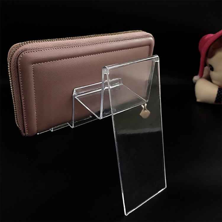 10 PCS Thickened Transparent Wallet Holder Plastic Phone Mask Display Stand Counter Display Stand,Specification: