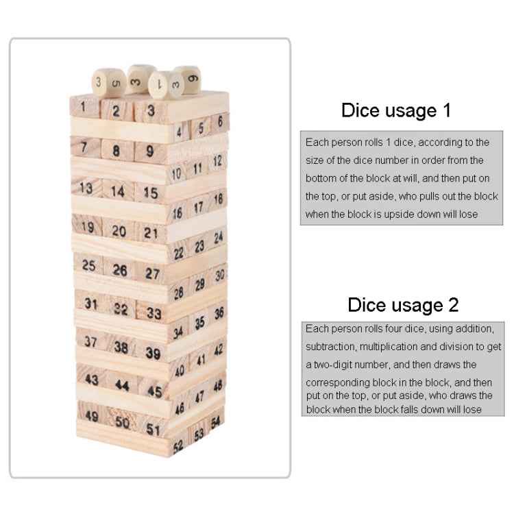 54pcs /Set Childrens Educational Building Block Toys Stacking Game