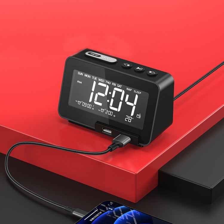 K5 Wireless Bluetooth Speaker Desktop Alarm Clock Radio