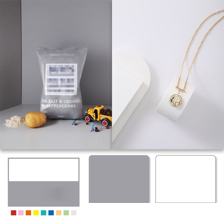 60 X 60cm Non-Reflective Matte PVC Board Double-Sided Solid Color Photo Background Board Filming Photography Props, Red + Pink, Orange + Yellow, Sky Blue + Lake Blue, Green + Apricot, White + Gray