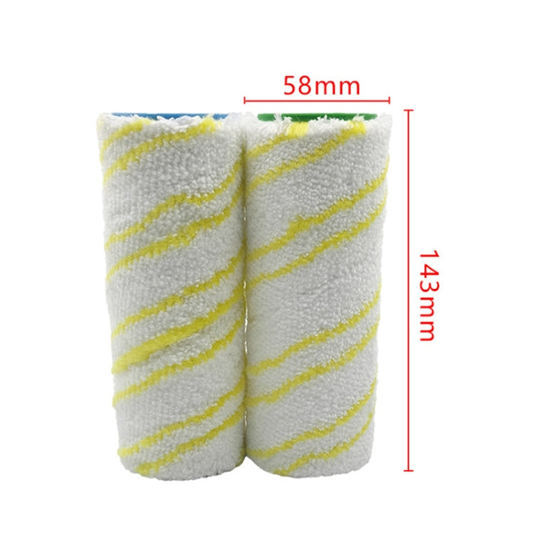 1 Pair HJ-PJ-0118 Washing Machine Accessories Cleaning Brush Roller Set For Ka/Rcher FC3D FC5