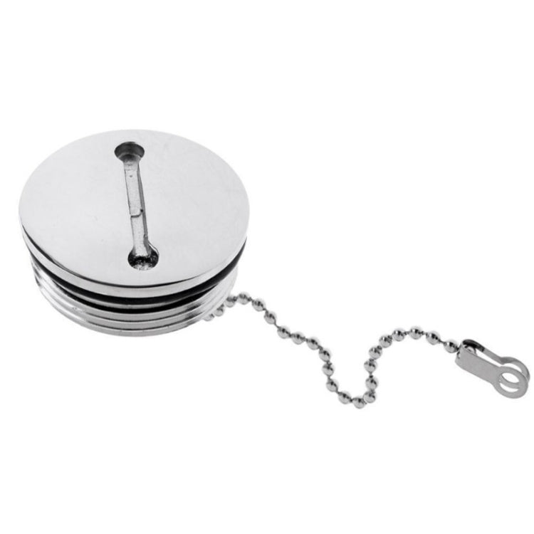 38mm Stainless Steel Boat Deck Fill Filler Replacement Cap + Chain Boat Replacement Accessories