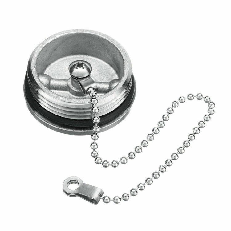 38mm Stainless Steel Boat Deck Fill Filler Replacement Cap + Chain Boat Replacement Accessories