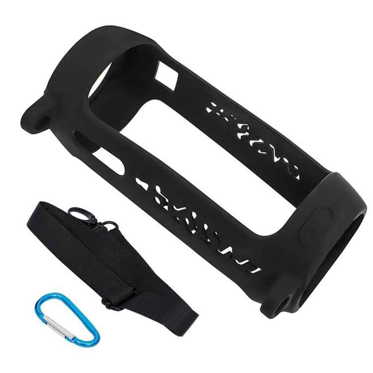 P401 For JBL Pulse4 Portable Shockproof Silicone Protective Case with Carabiner & Lanyard