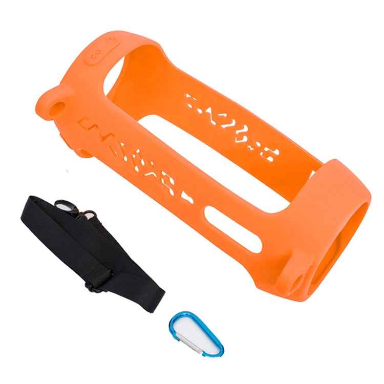 P401 For JBL Pulse4 Portable Shockproof Silicone Protective Case with Carabiner & Lanyard