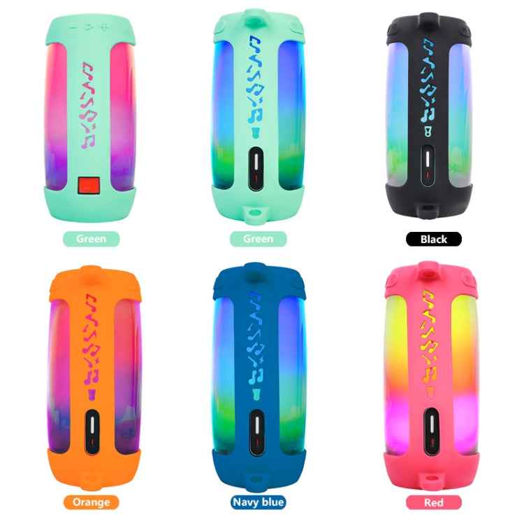 P401 For JBL Pulse4 Portable Shockproof Silicone Protective Case with Carabiner & Lanyard