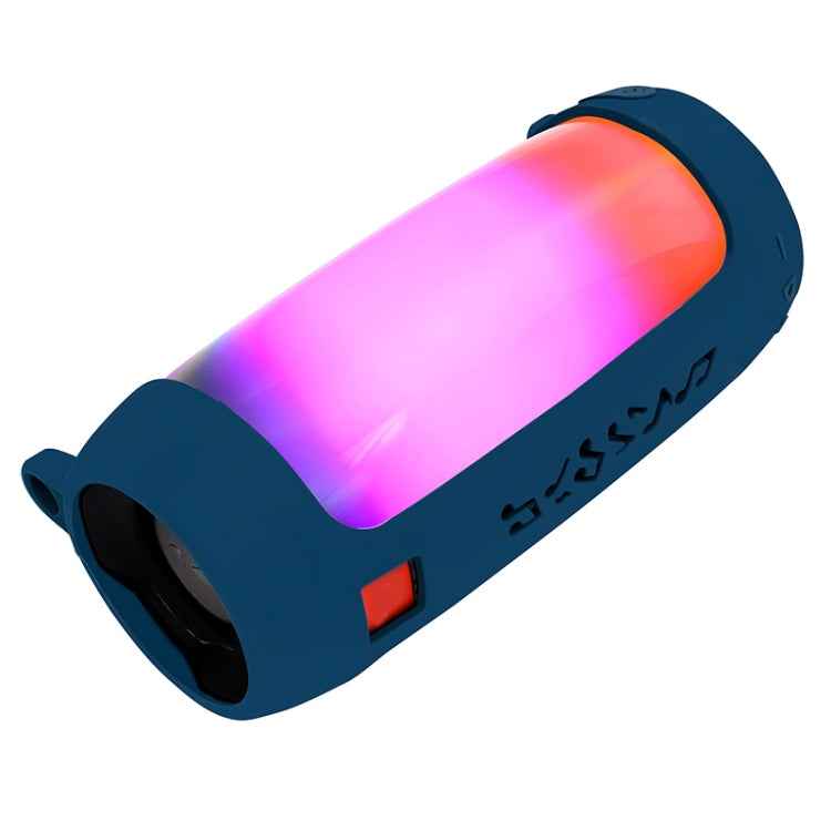 P401 For JBL Pulse4 Portable Shockproof Silicone Protective Case with Carabiner & Lanyard
