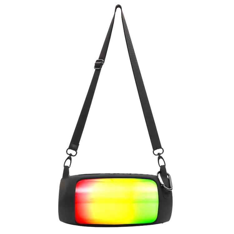 P401 For JBL Pulse4 Portable Shockproof Silicone Protective Case with Carabiner & Lanyard