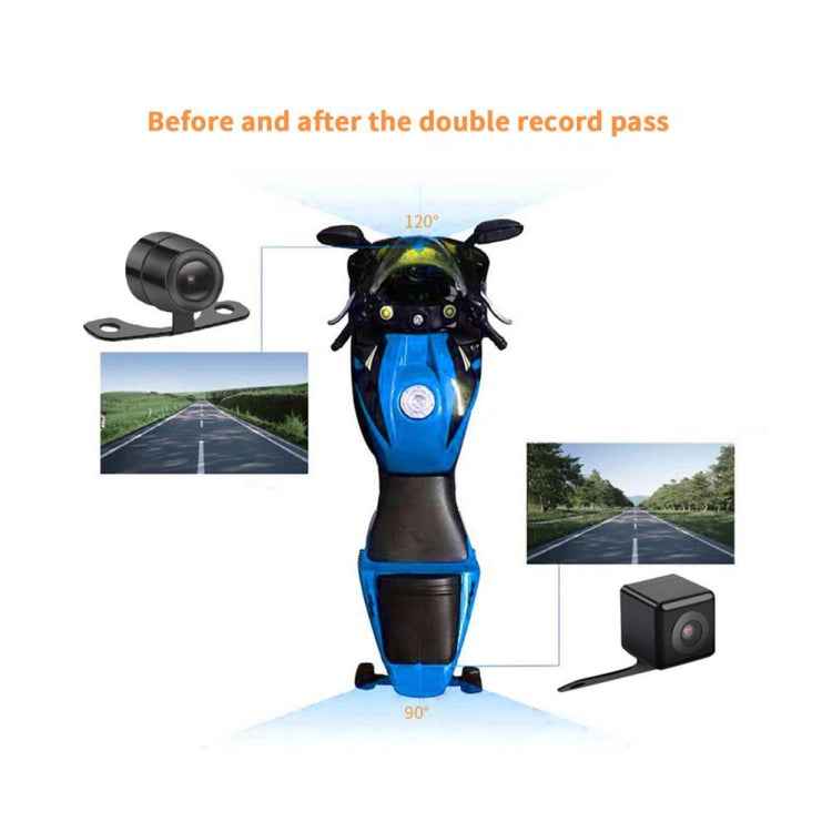MT30 720P Waterproof Motorcycle Driving Recorder Locomotive Front And Rear Double Lens Recorder