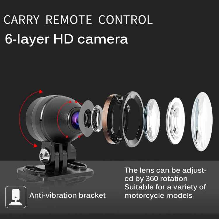 MT35B 1080P Waterproof HD Motorcycle Driving Recorder Mobile Phone Interconnection Locomotive Recorder