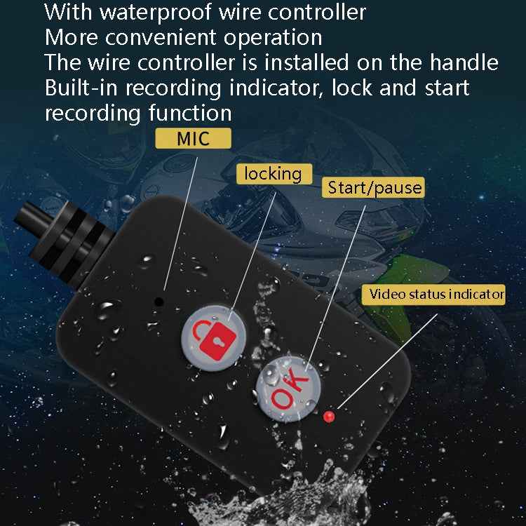 MT35B 1080P Waterproof HD Motorcycle Driving Recorder Mobile Phone Interconnection Locomotive Recorder