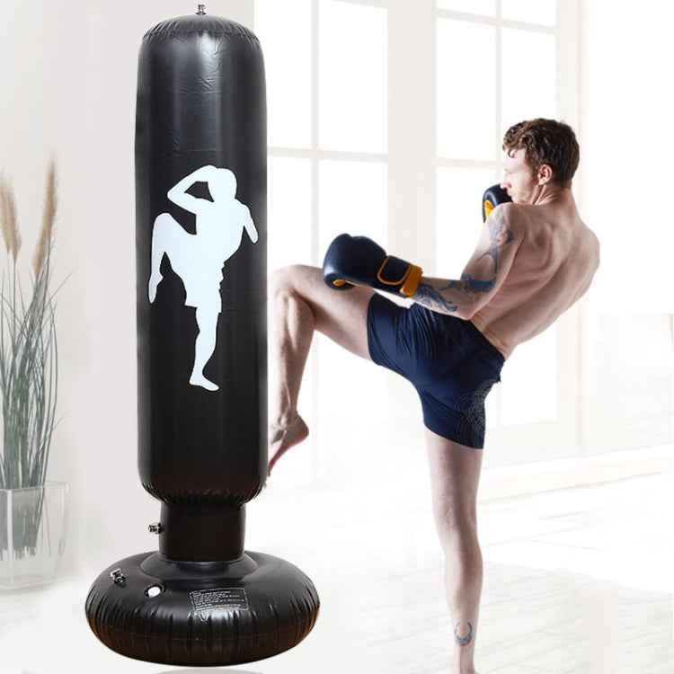 Inflatable Boxing Punching Bag Vertical Children Adult Vent Fitness Inflatable Tumbler Boxing Column, Height:1.5m