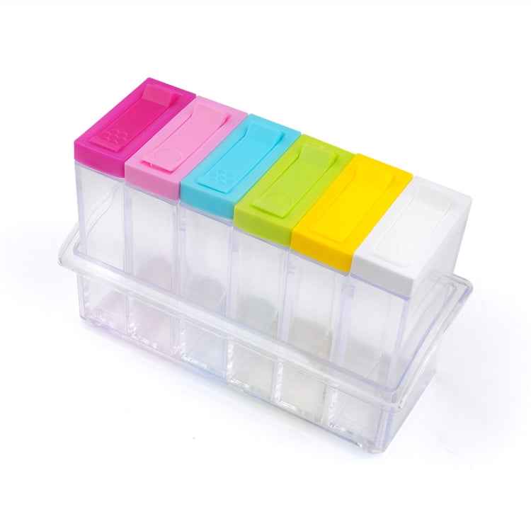6 PCS/Set Transparent Spice Seasoning Box Storage Bottle
