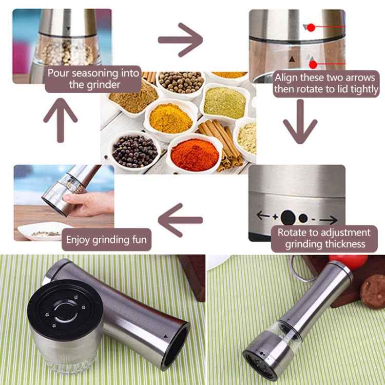 JE0318 Stainless Steel Manual Multi-Purpose Pepper Grinder Kitchen Cooking Tools