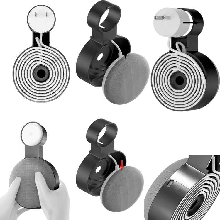 Wall-Mounted Bracket Power Cable Storage For Goole Nest Mini US Plug