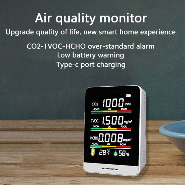 AK3 Portable CO2 Air Quality Formaldehyde Carbon Dioxide Detector