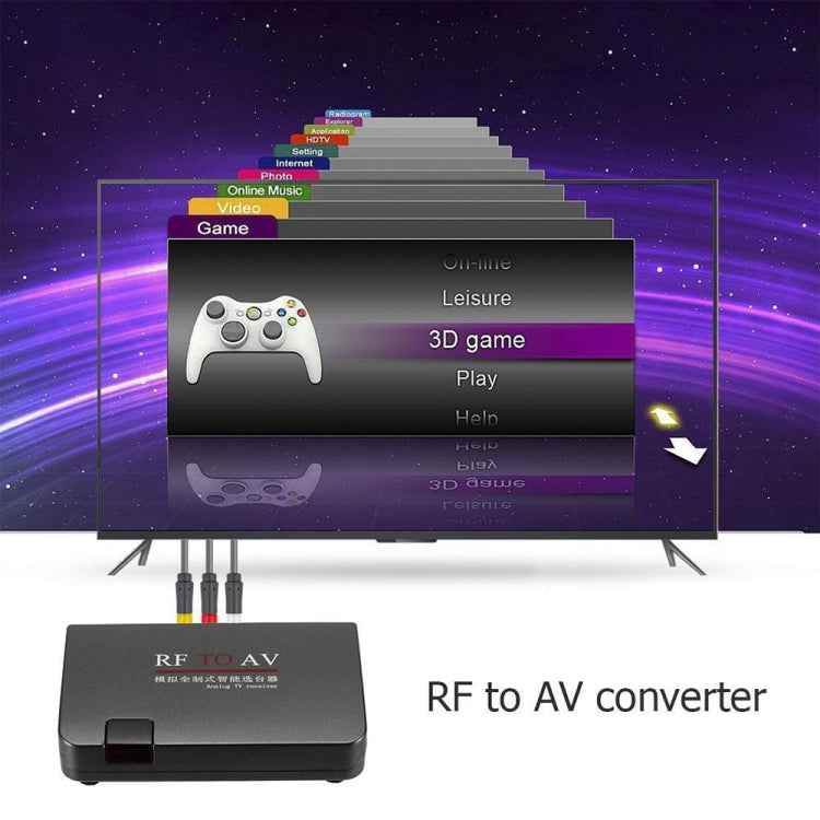 RF To AV Converter TV Channel Selector Channel Extender, Supports Full Standard