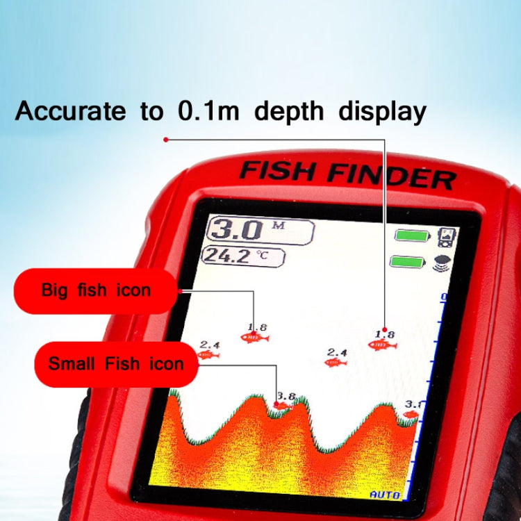 Color HD Screen USB Charging Dot Matrix Fish Finder,Random Color Delivery