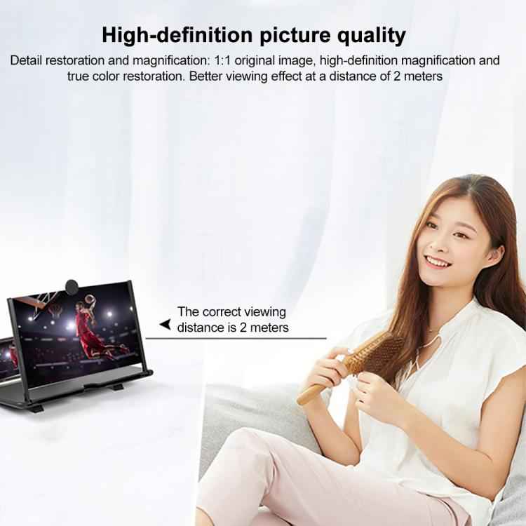 16 inch Mobile Phone Screen Magnifier With Pull-Out 3D Eye Protection High-Definition Magnifying Glass Holder