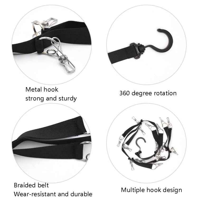 Rotary Hook Wardrobe Cap Clip-Hanging Rope Bedroom Home Storage Clothes Door Back Rogue