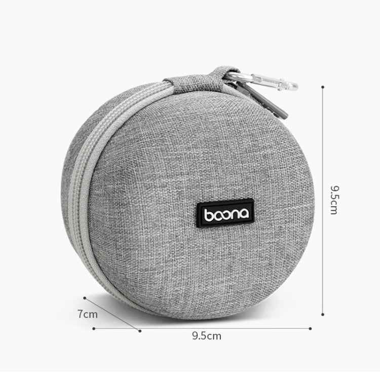 Baona BN-F009 Oxford EVA Storage Bag Box with Carabiner for Headphone / Earphone & Data Cable