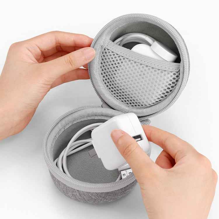 Baona BN-F009 Oxford EVA Storage Bag Box with Carabiner for Headphone / Earphone & Data Cable