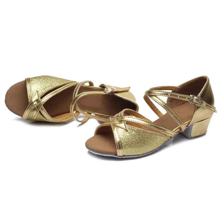 Tango Salsa Latin Low Heel Soft Bottom Dance Shoes for Girls & Women, 24, 25, 26, 27, 28, 29, 30, 31