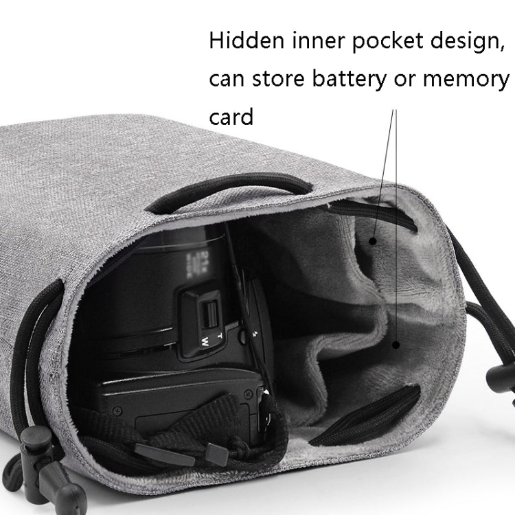 Benna Waterproof SLR Camera Lens Bag Lens Protective Cover Pouch Bag, Round Small, Round Medium, Round Large, Square Small, Square Medium, Square Large