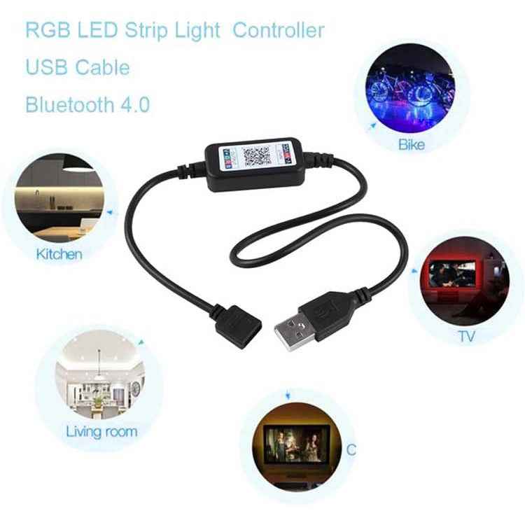 2 PCS JS-082 5V-24V Bluetooth Mobile Phone APP Intelligent Adjustment Light Controller