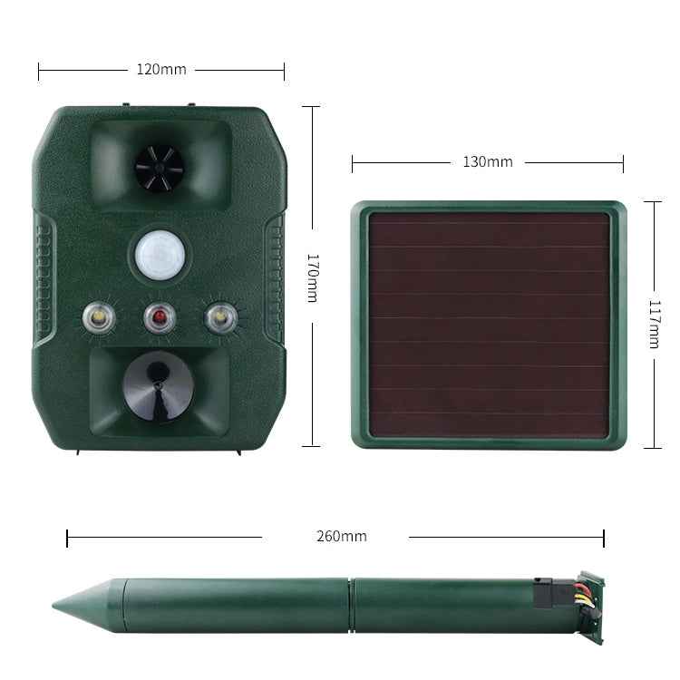 Ultrasonic Mouse Repeller Solar Outdoor Animal Repeller