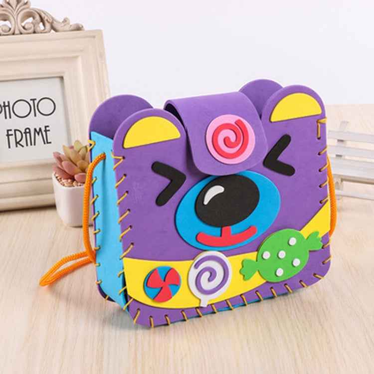 3 PCS Multicolor EVA Foam Puzzles Lovely Animals Children Handmade Bags, Random Style Delivery