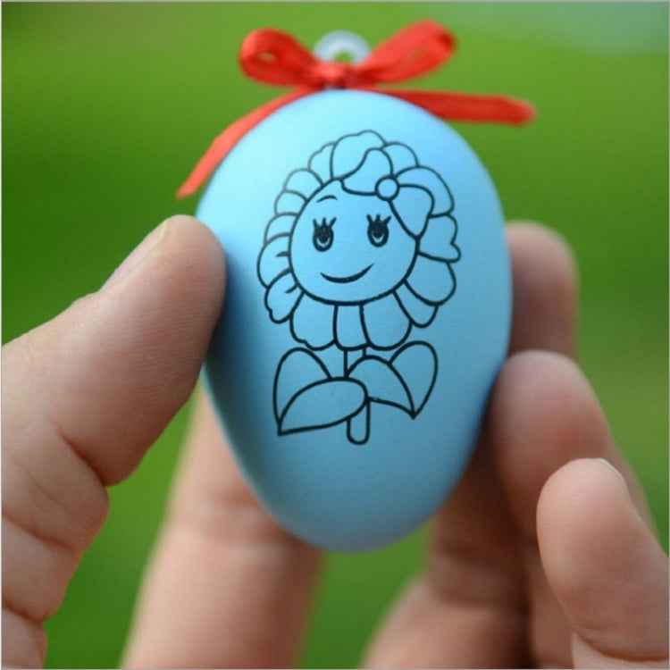 4 PCS Handmade Cartoon Painted Easter Eggs Children's Educational Toys, Random Pattern and Color, 4 PCS Painted Easter Eggs