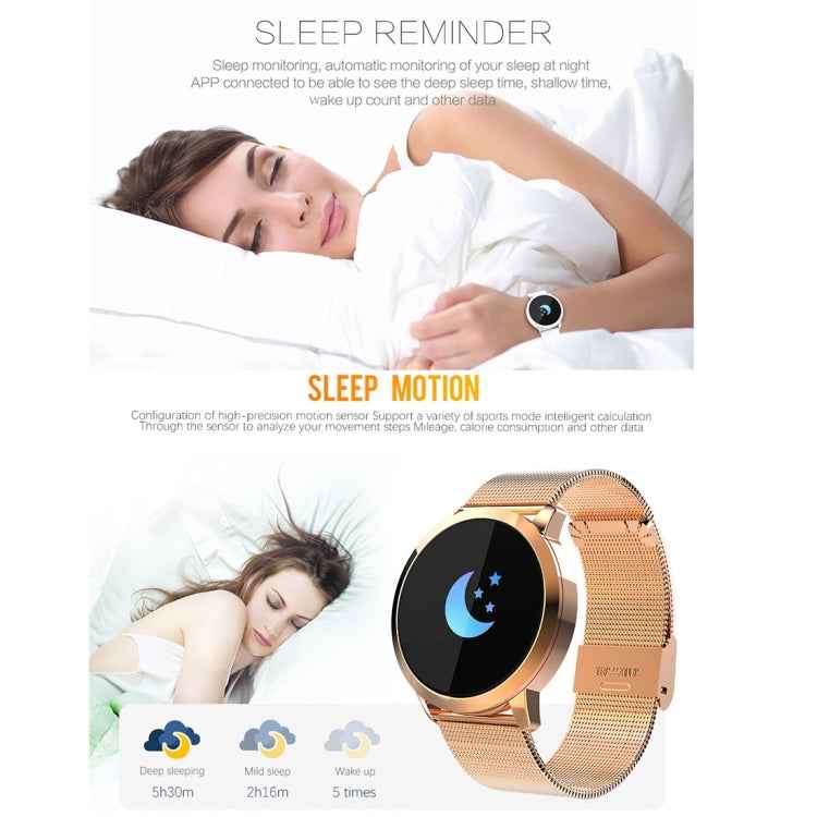 Q8 OLED Color Screen Fashion Smart Watch IP67 Waterproof, Support Heart Rate Monitor / Blood Pressure Oxygen / Fitness Tracker