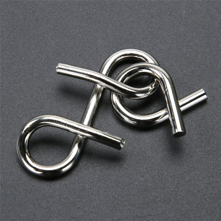 8 PCS / Set Metal Puzzle Toy Intelligence Buckle for Kids Education Developmental Toys