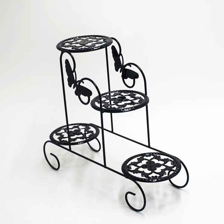 Mini Wrought Iron Multi-function Flower Pot Flower Stand for Office Desktop Sill Balcony