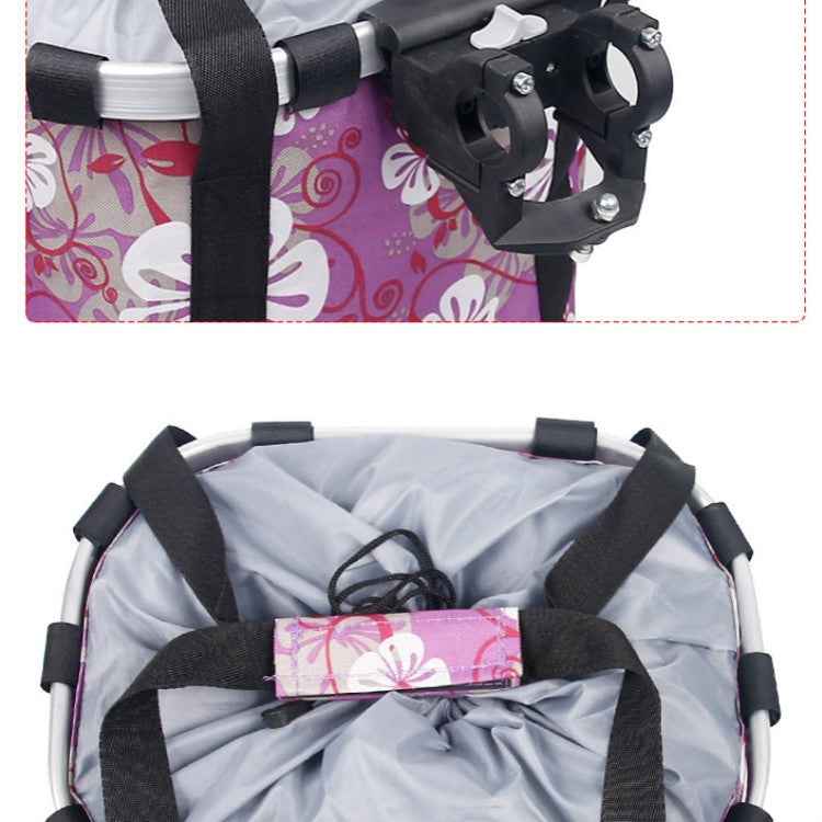 Bicycle Front Bag Basket Aluminum Alloy Foldable Basket, L