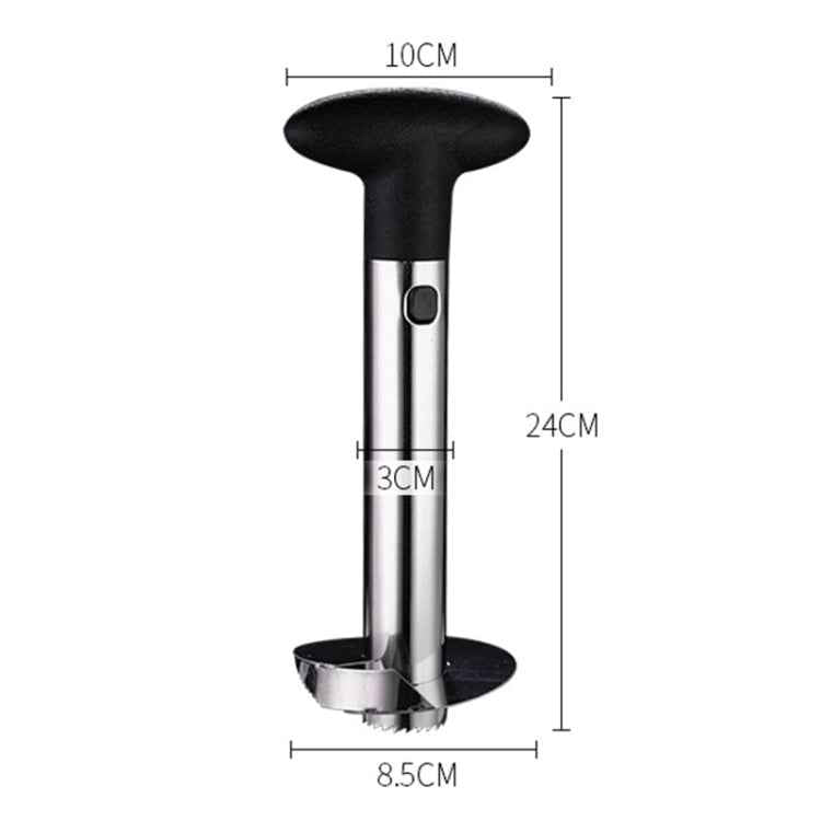 2 PCS Stainless Steel Pineapple Peeler Slicers Fruit Cutter Kitchen Tools, Pineapple Corer Slicer (Black handle), Pineapple Corer Slicer (Yellow handle), Pineapple Corer Slicer (Fruit Green handle)